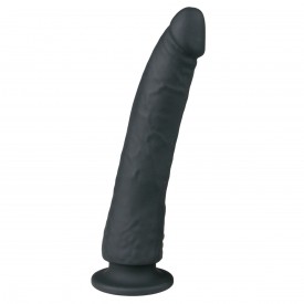 Черный силиконовый фаллоимитатор Suction Cup Dildo - 21 см.